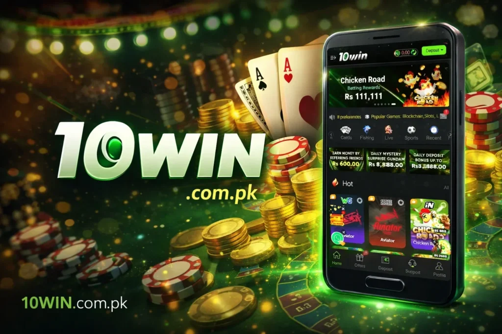 10Win APK Android app dashboard – latest 10Win download and play online games.